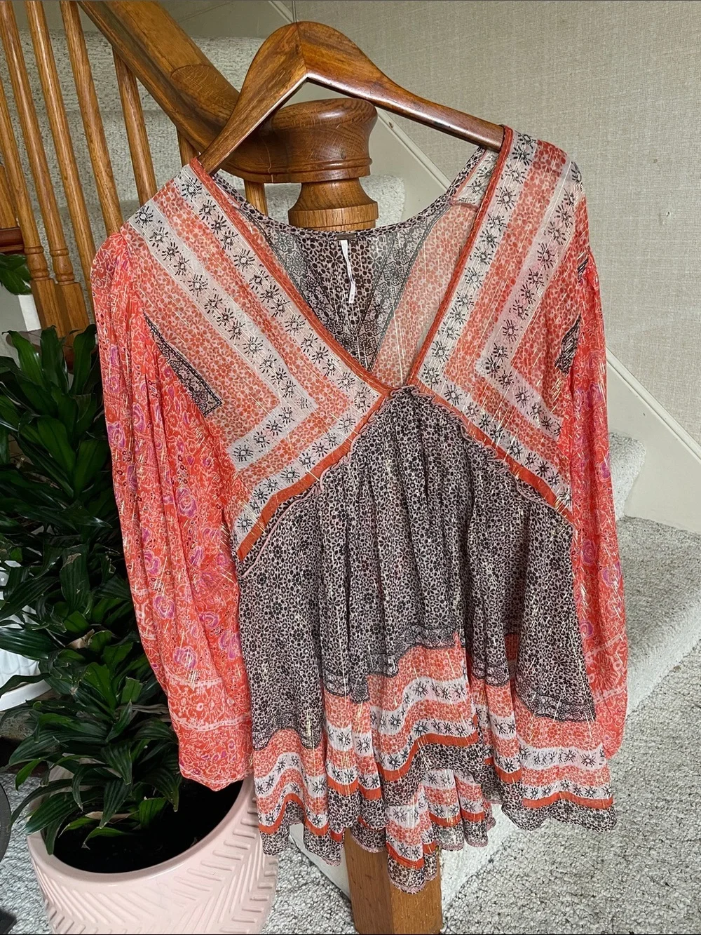 Free People Boho Patchwork Aliyah Tunic